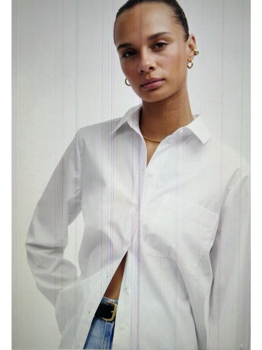 Madewell Classic Maybel Button Down Shirt w/Adjustable Cuffs White Size Xl NWT